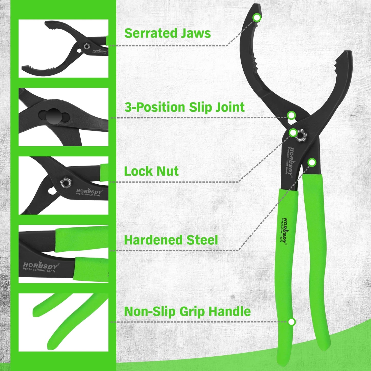 12" Adjustable Oil Filter Pliers Multifunction Oil Filter Removal Tool